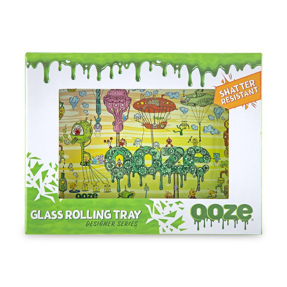 Ooze Rolling Tray - Shatter Resistant Glass - The Works