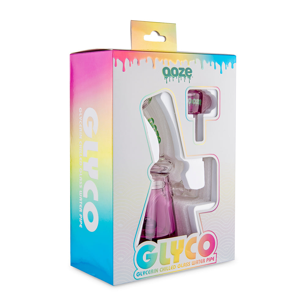 Ooze Glyco Glycerin Chilled Glass Water Pipe - Ultra Purple