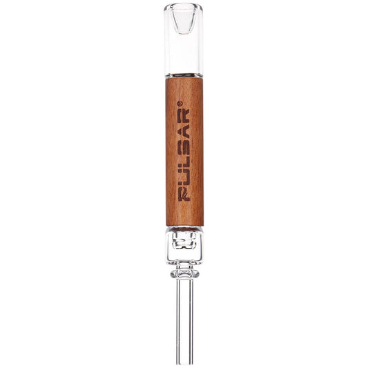 Pulsar Quartz & Wood Deco Dab Straw - 5.75"