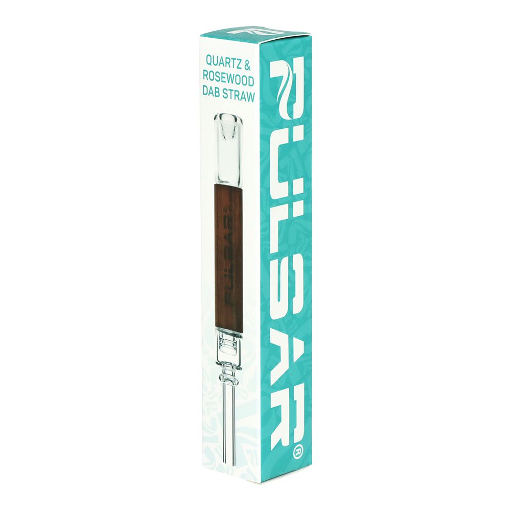 Pulsar Quartz & Wood Deco Dab Straw - 5.75"