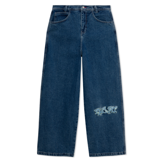 Ace Ultra Wide Leg Pants (Medium Wash)