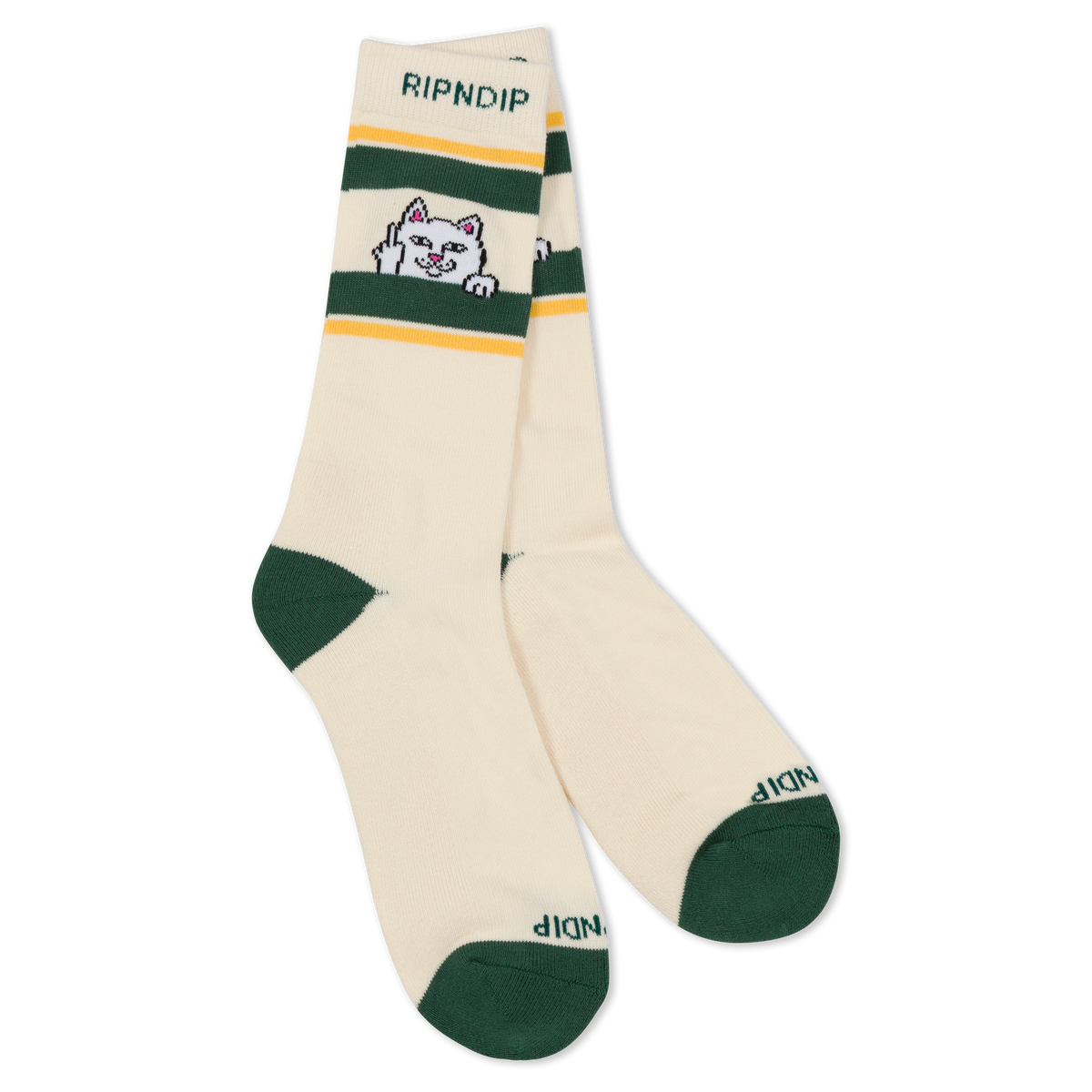 Peeking Nermal Socks (Bone / Forest)