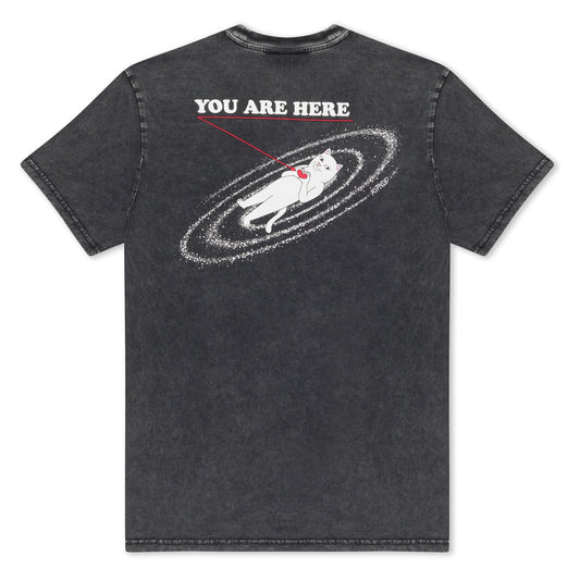 You Are Here Tee (Black Vintage Wash)
