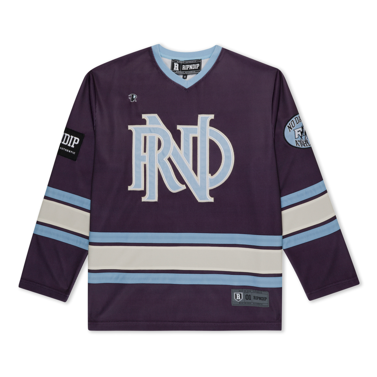 No Days Off Hockey Jersey  (Plum)