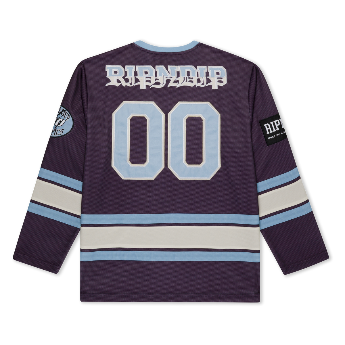 No Days Off Hockey Jersey  (Plum)