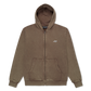 Castanza Zip Up Hoodie (Brown Vintage Wash)