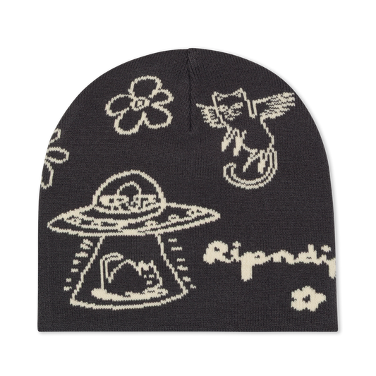 Blonded Skull Beanie (Charcoal)