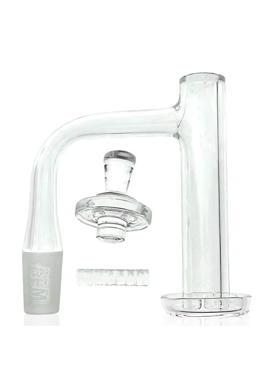 AFM Milky Way Quartz Dab Banger Set, 20mm Flat-Top Premium Quartz Nail Kit with Tower Spinner & Spaceship Cap