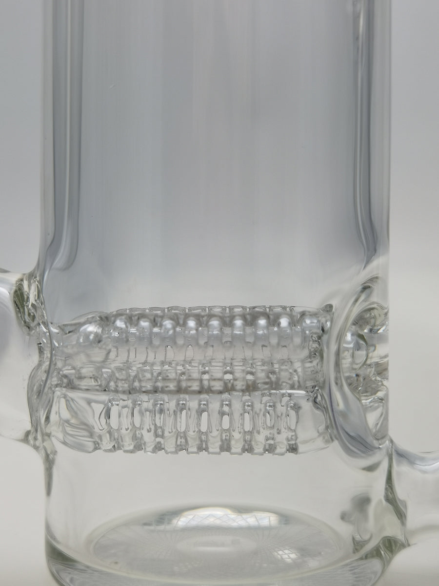 TAG - 8.25" Super Slit Gridded Triple Inline Ash Catcher w/ Recycling E.C. 50x5MM (18MM Male to 18MM Female)