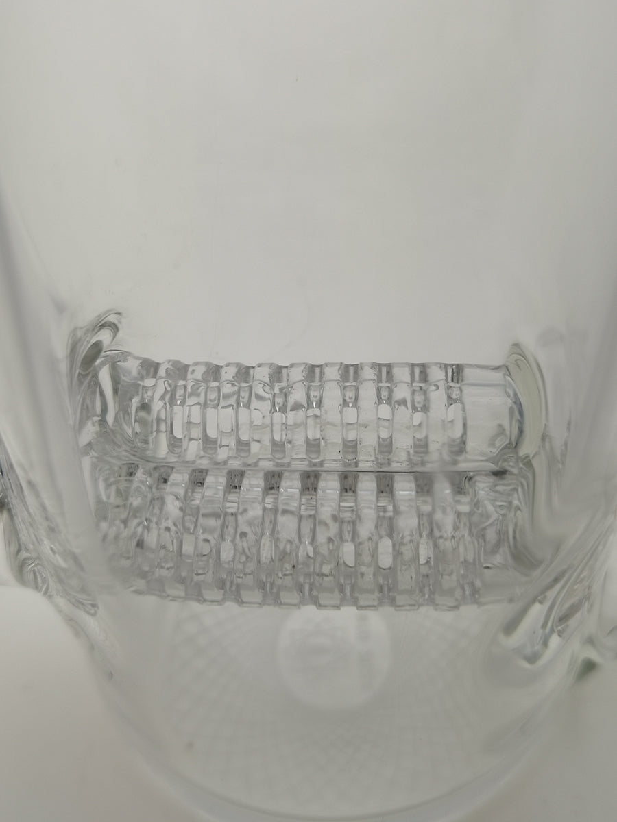 TAG - 8.25" Super Slit Gridded Triple Inline Ash Catcher w/ Recycling E.C. 50x5MM (18MM Male to 18MM Female)