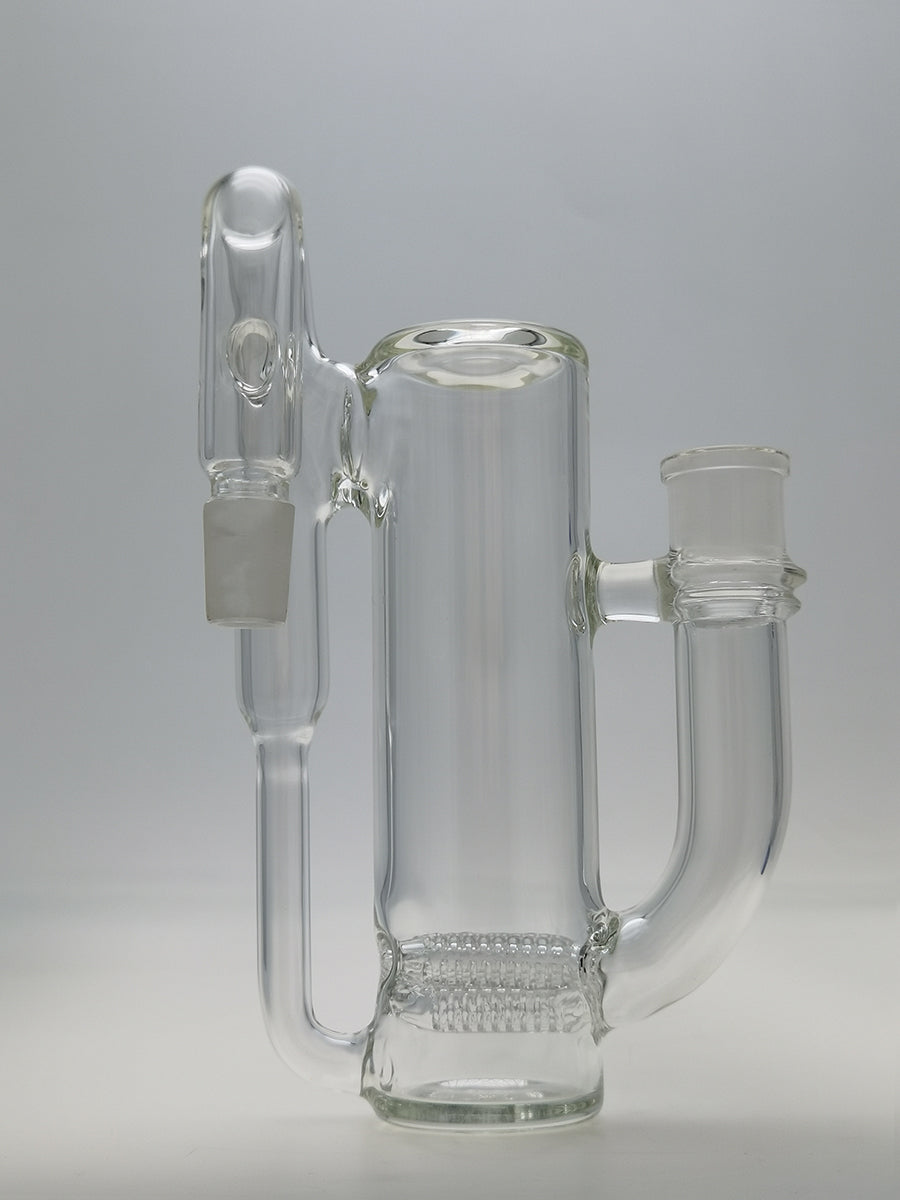 TAG - 8.25" Super Slit Gridded Triple Inline Ash Catcher w/ Recycling E.C. 50x5MM (18MM Male to 18MM Female)