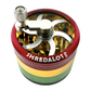 AFM Sir Shredalot Crank Top 4-Piece Metal Herb Grinder, 63 mm Aluminum Grinder