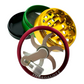 AFM Sir Shredalot Crank Top 4-Piece Metal Herb Grinder, 63 mm Aluminum Grinder