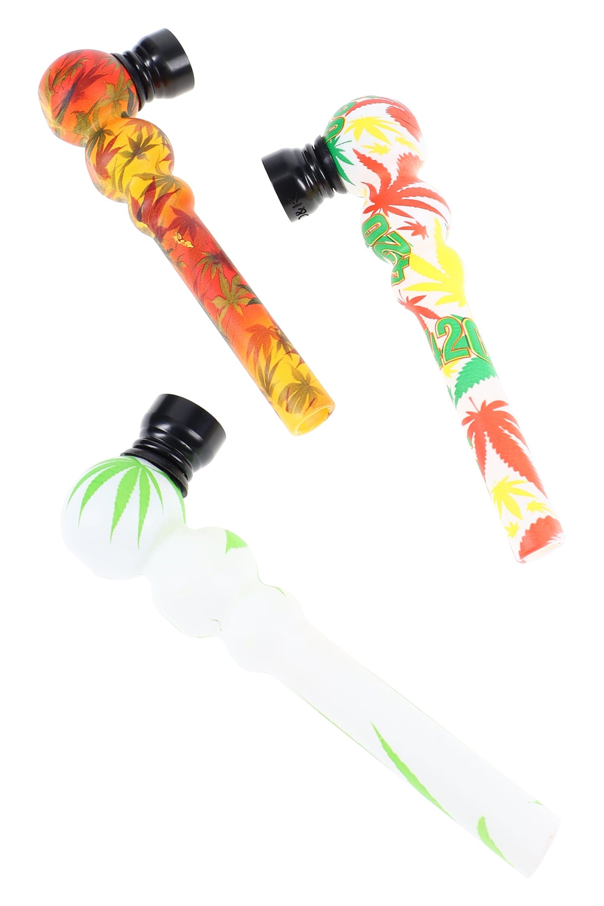 Ceramic Hand Pipe with Metal Bowl “Kiln Classic” – Assorted Colors
