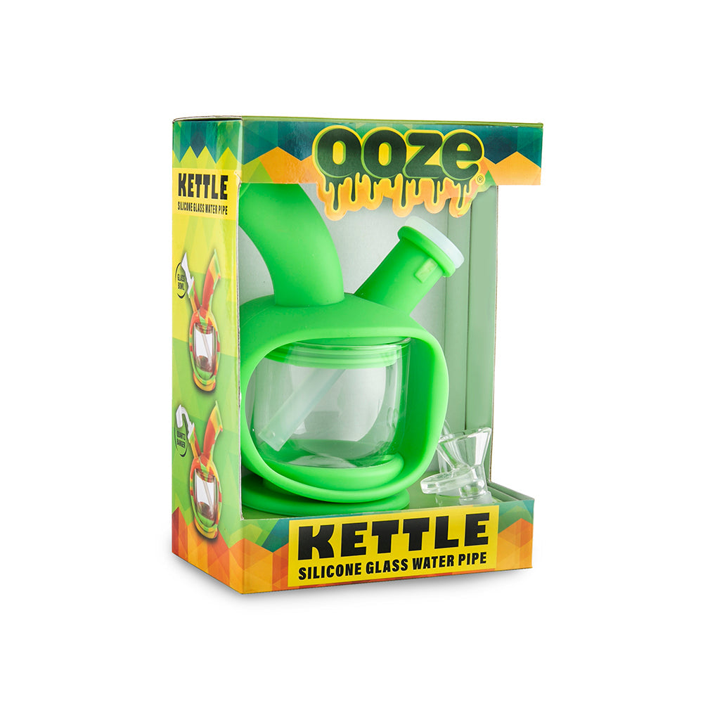 Ooze Kettle Silicone Bubbler - Green