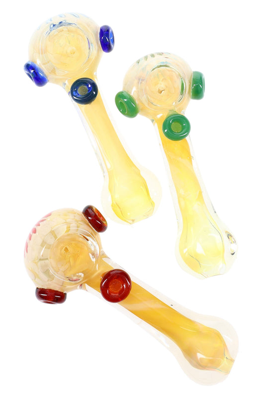 Color-Changing Fumed Floral Marble Spoon “Petal Marble” – 5″ – Assorted Colors