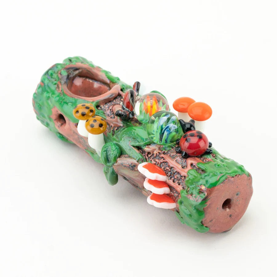 Empire Glassworks “Mossy Log” Glass Hand Pipe – 4″ – US-Made