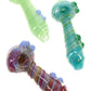 Silver Fumed Floral Spoon Pipe “Garden Wizard” – 5″ – Assorted Colors