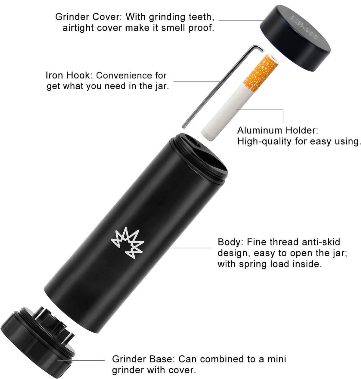 One Hitter Dugout With Mini Grinder Lid