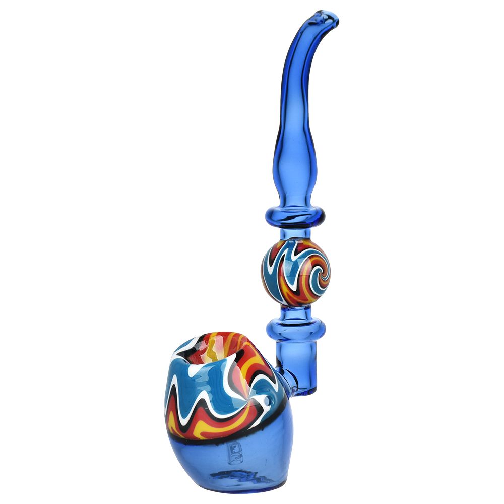 2CT BOX - Wig Wag Straight Sherlock Glass Bubbler - 7"