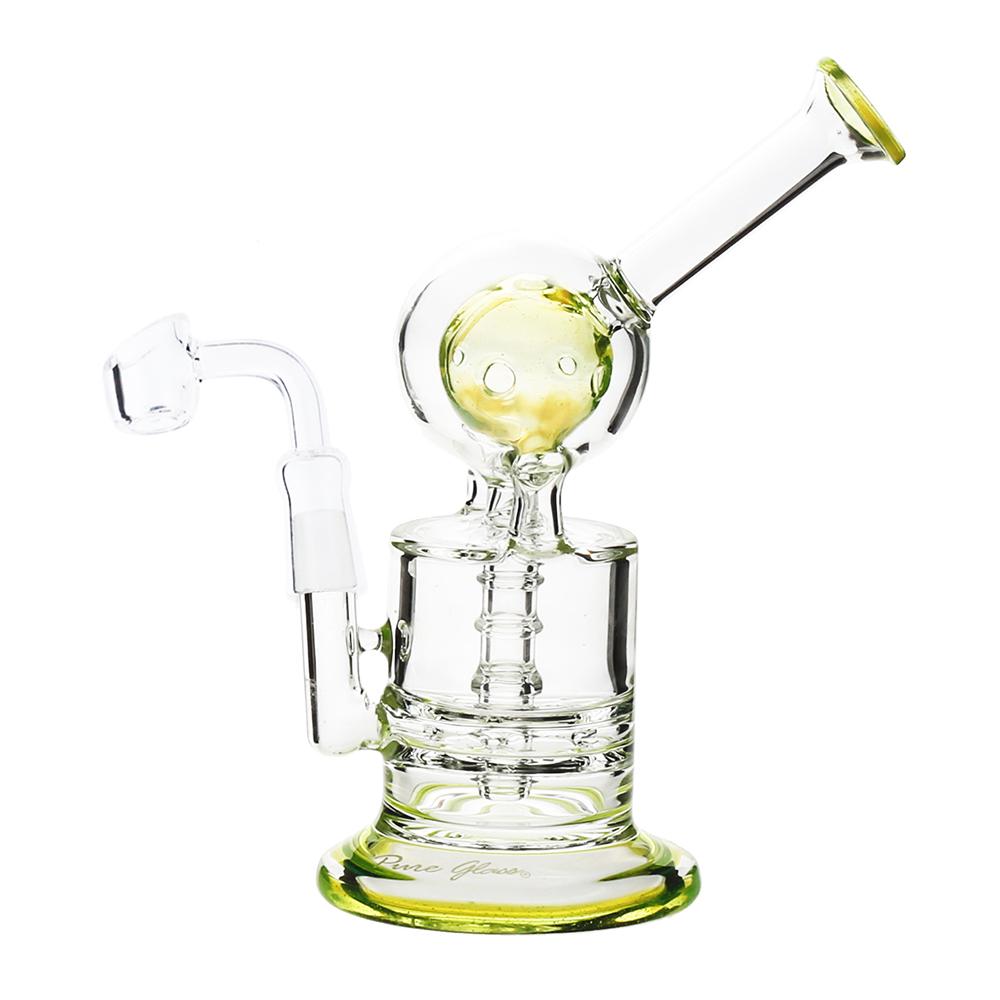 Pure Glass - 8" - Escape Bubbler - Green (WPPU-20003-GN)