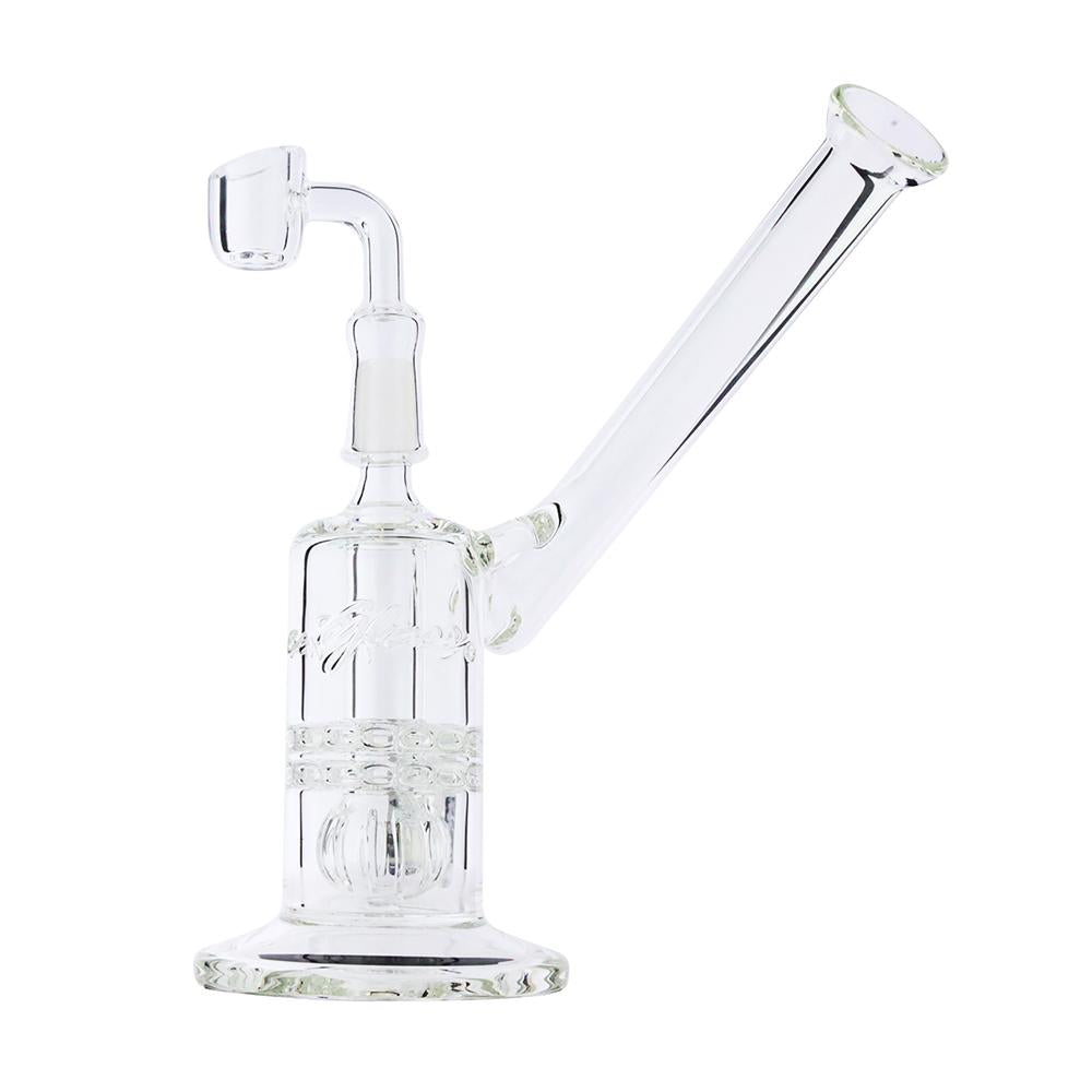 Pure Glass - 8" - Mini Torus Sidecar - Straight - Male - Clear (WPPU-05957)