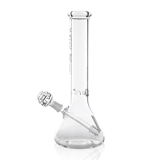 Pure Glass - 12" - Grid Gatling Beaker - Male - Clear (WPPU-05958)