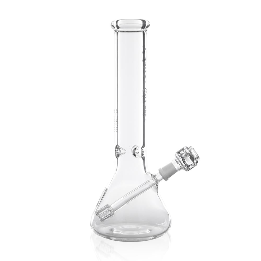 Pure Glass - 12" - Grid Gatling Beaker - Male - Clear (WPPU-05958)