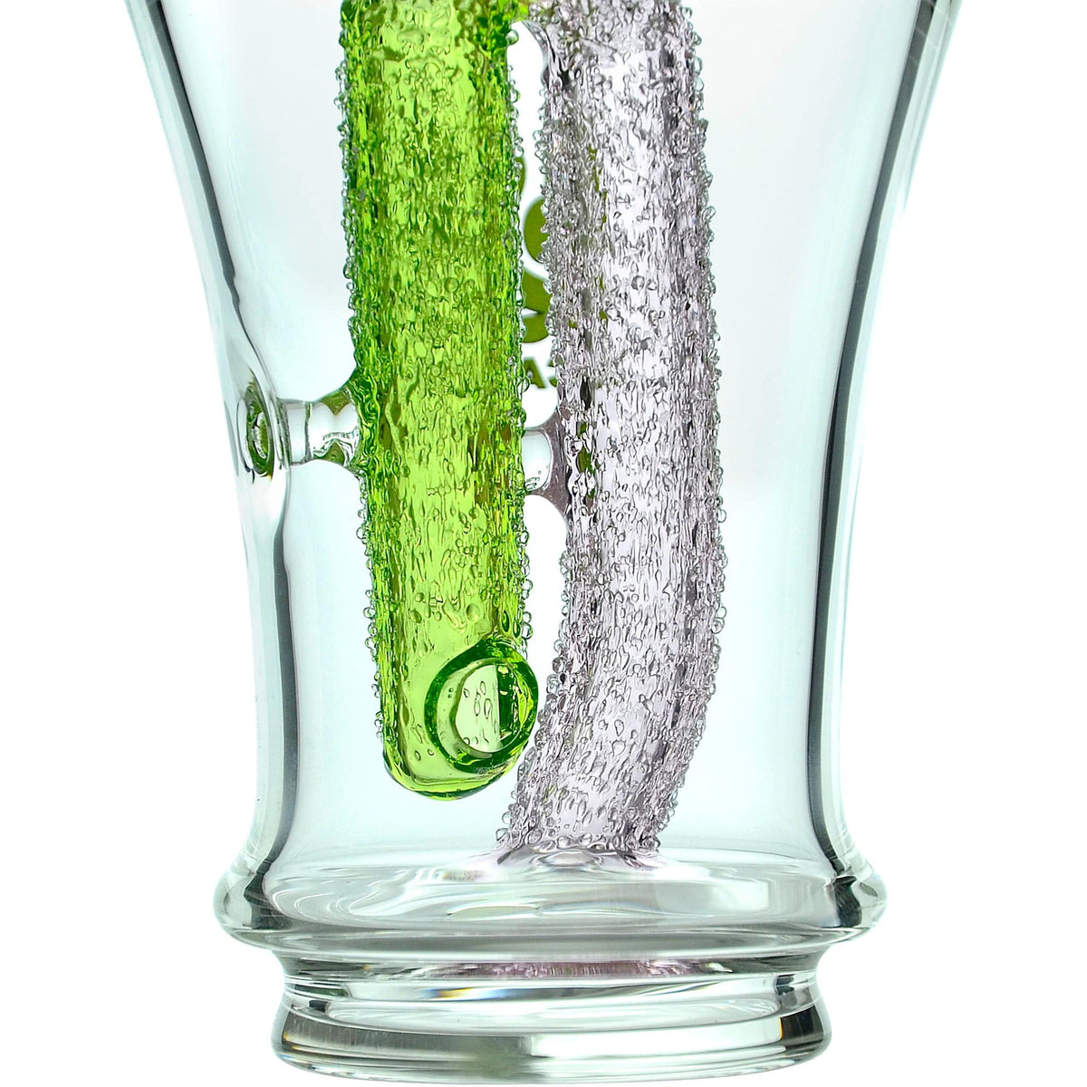 Calibear Encased Recycler Glass Attachment for Puffco Peak OG & Pro | 5.9" Pinhole Perc Replacement Top