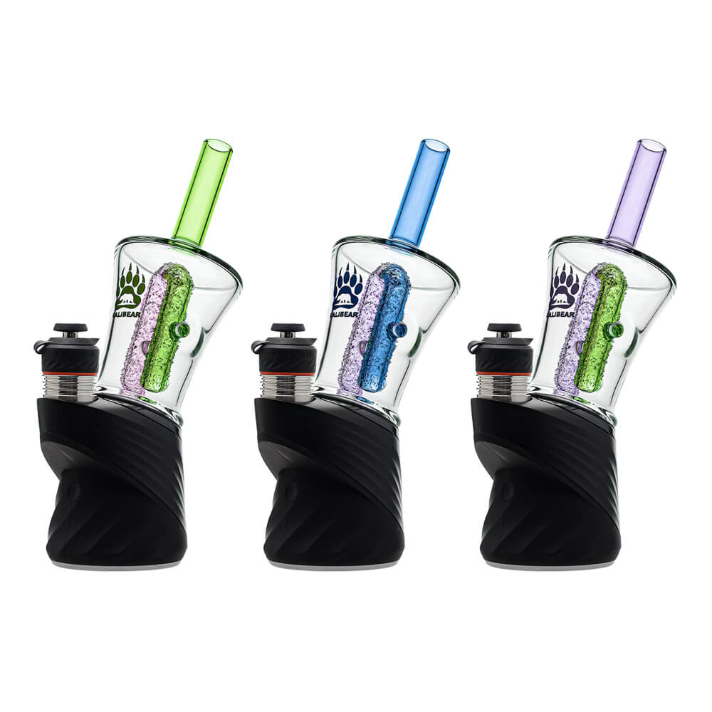 Calibear Encased Recycler Glass Attachment for Puffco Peak OG & Pro | 5.9" Pinhole Perc Replacement Top