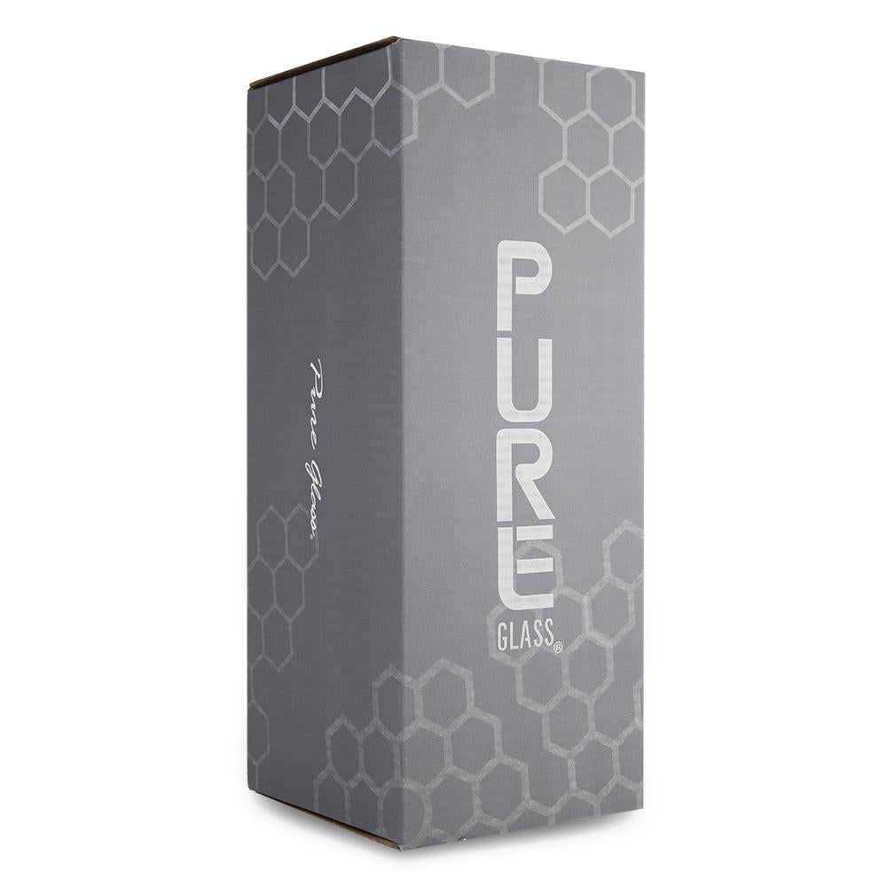 Pure Glass - 12" - Grid Gatling Beaker - Male - Clear (WPPU-05958)