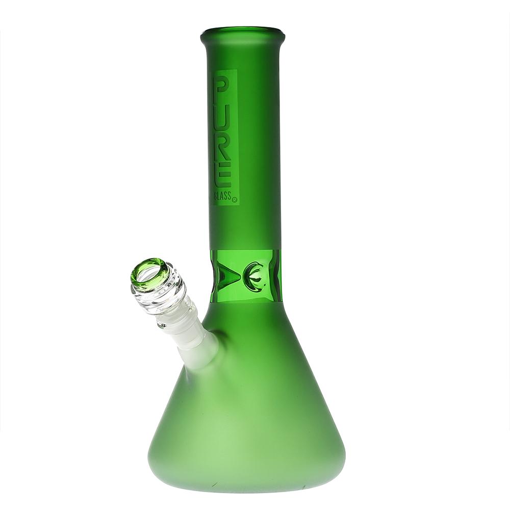 Pure Glass - 12" 50mm x 5mm - Beaker - Green Frost (WPPU-01415)