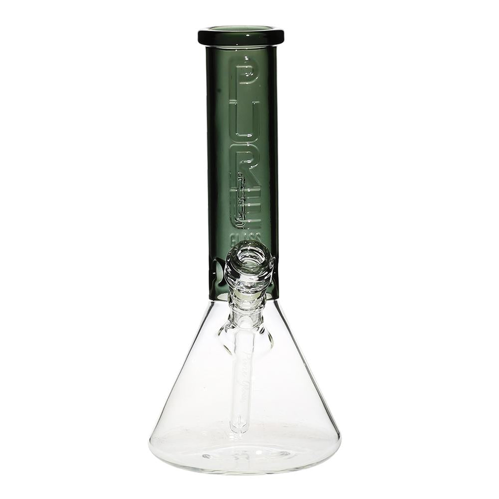 Pure Glass - 12" Insight 3D Beaker - Clear & Smoke Black (WPPU-20004-SB)