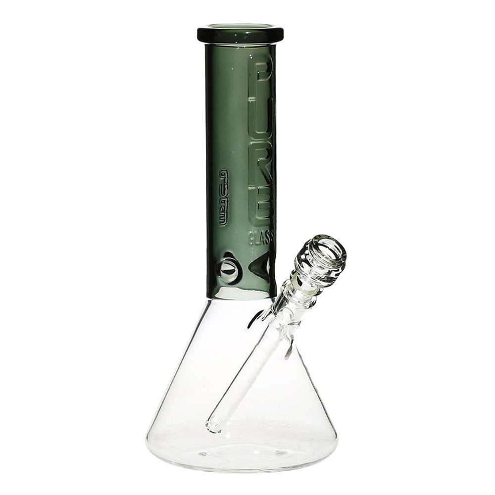 Pure Glass - 12" Insight 3D Beaker - Clear & Smoke Black (WPPU-20004-SB)
