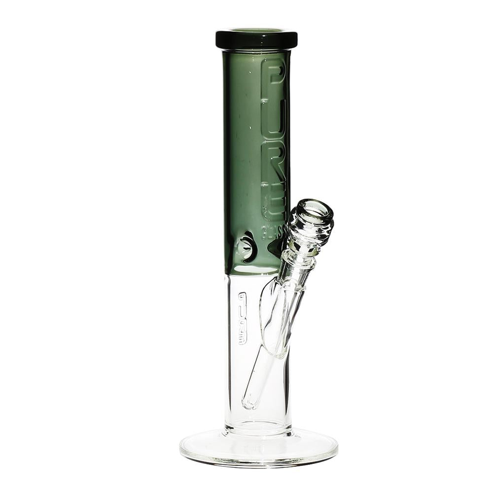 Pure Glass - 12" Insight 3D Straight - Clear & Smoke Black (WPPU-20005-SB)