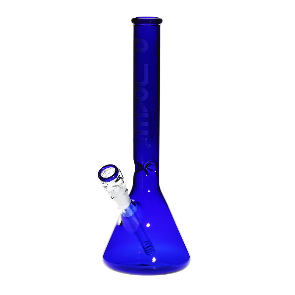 Pure Glass - 14" 38mm x 4mm - Beaker - Blue (WPPU-00009)