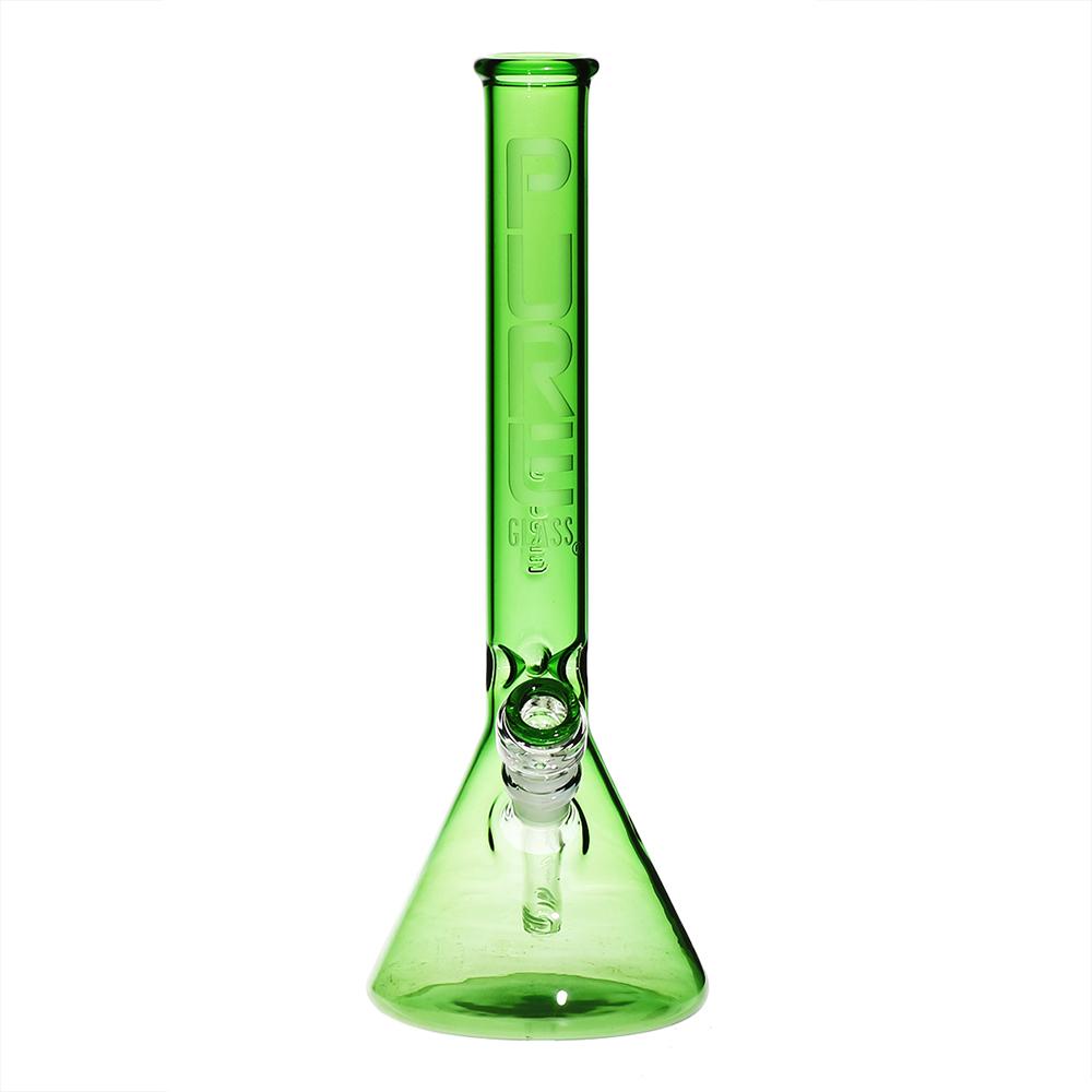 Pure Glass - 14" 38mm x 4mm - Beaker - Green (WPPU-00015)