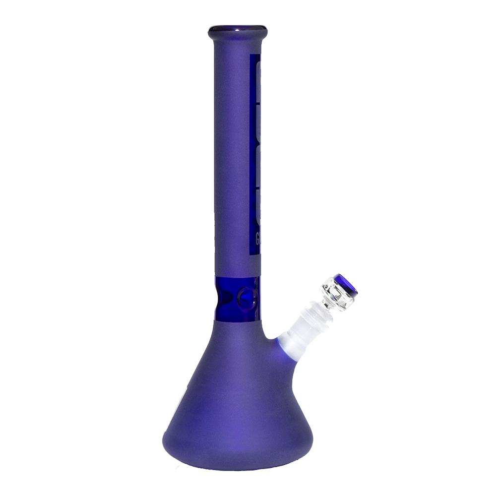 Pure Glass - 14" 38mm x 4mm - Beaker - Blue Frost (WPPU-00564)