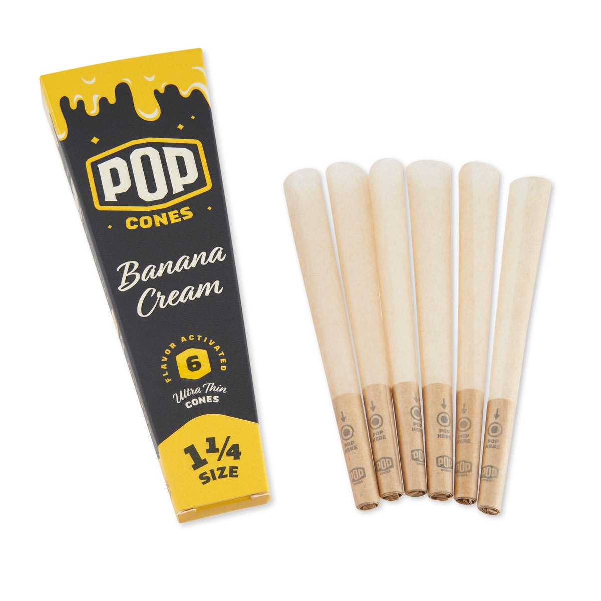 Pop Cones 1 ¼ Size 6pk Pre-Rolled Cones with Flavor Tip - Mixed Bundle 4PK