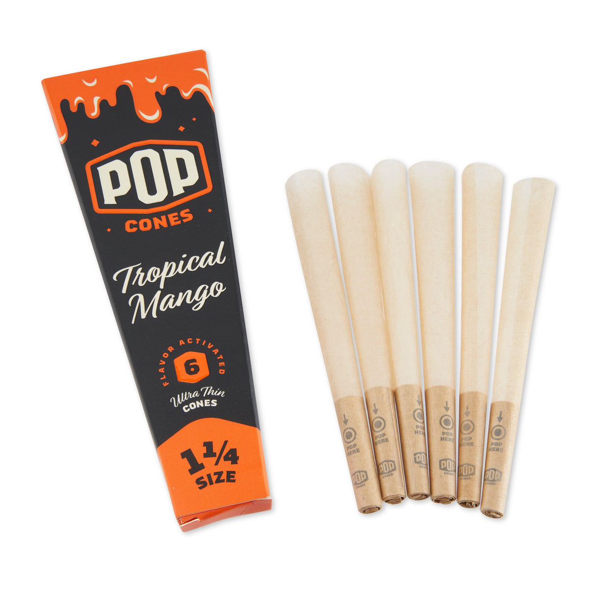 Pop Cones King and 1 ¼ Size 3pk Pre-Rolled Cones with Flavor Tip - Flavor Bundle
