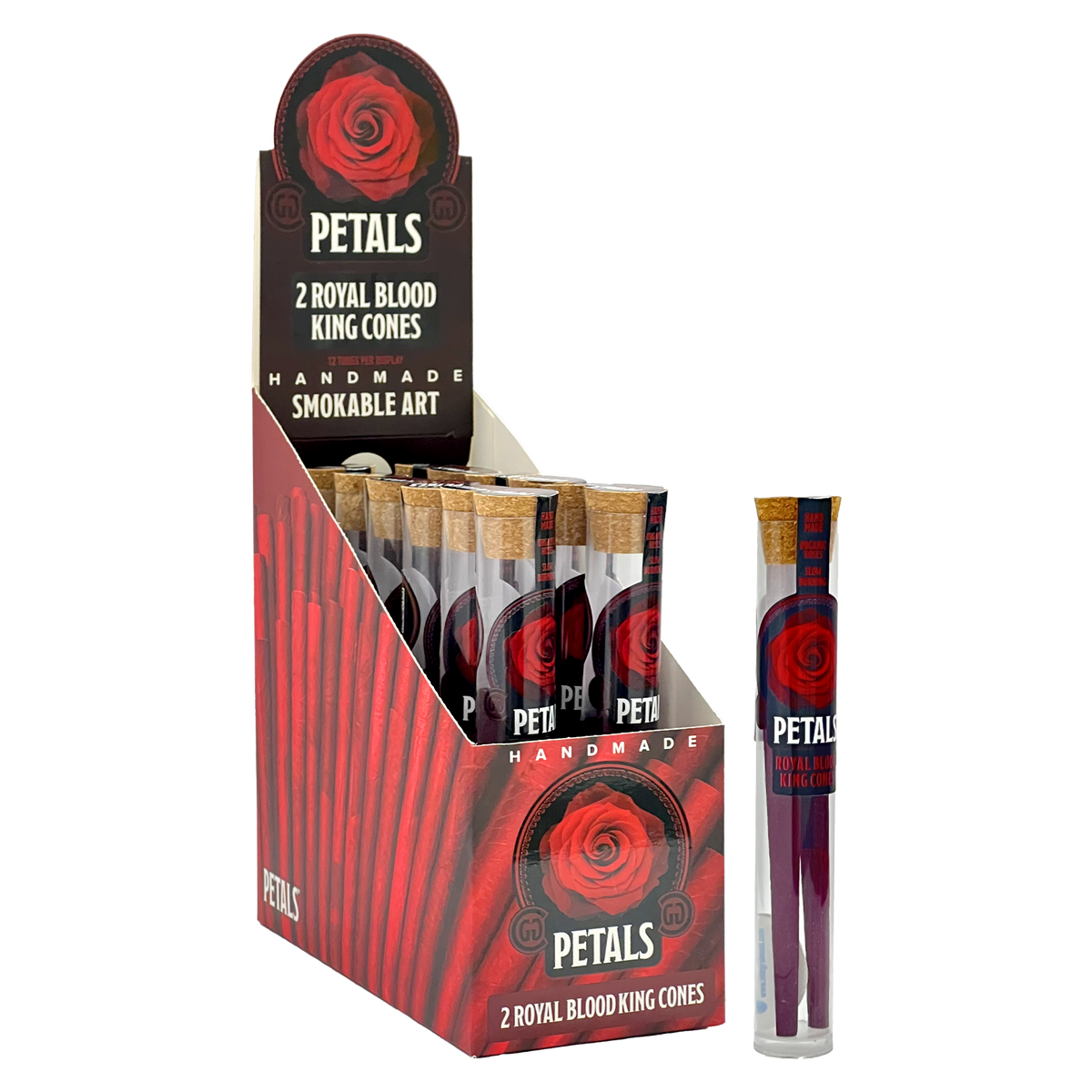 Petals Royal Blood 2pk King Size Cones - 12ct Display