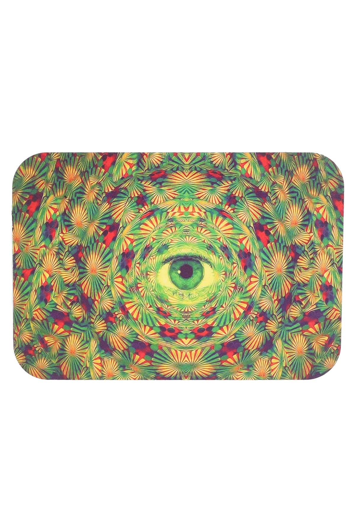 Small Art Metal Rolling Tray with Magnetic Lid – 7″ × 5″ – Select Design