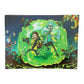 Small Art Glass Rolling Tray – 6½″ × 4¾″ – Selectable Designs