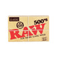 20PK DISPLAY - RAW Classic Creaseless 500's Papers - 500pc / 1 1/4"