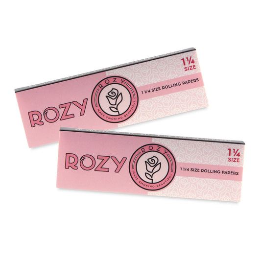 Rozy 1 1/4 Size Pink Rolling Papers - 2 Booklets of 50
