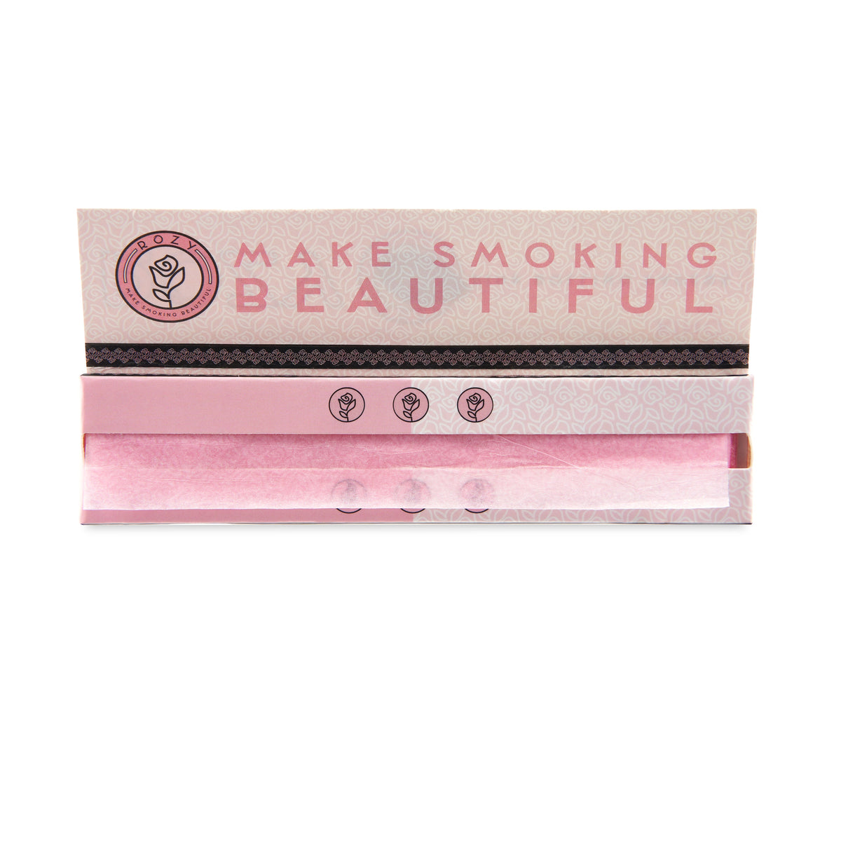 Rozy Pink Rolling Paper 1 1/4 and King Size Bundle - 50 1 1/4 Papers and 32 King Size Papers