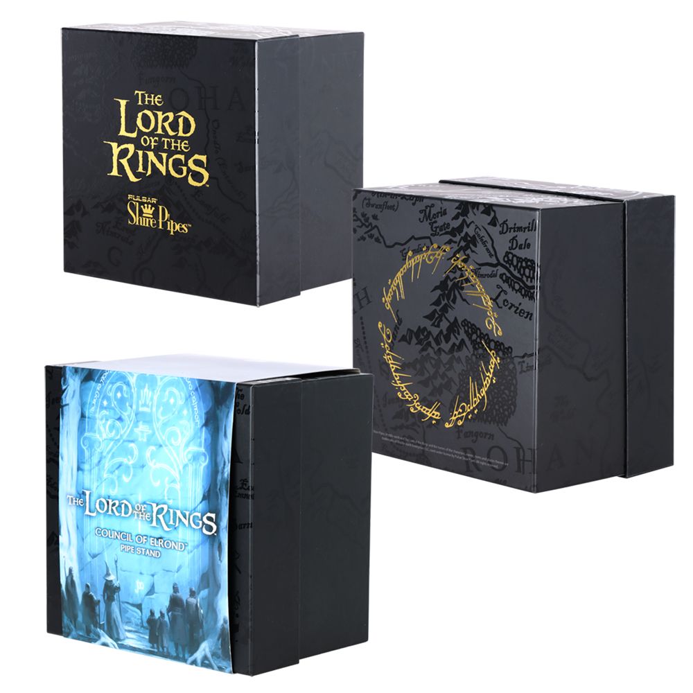 Pulsar Shire Pipes x LoTR COUNCIL OF ELROND Multi-Pipe Wood Display Stand - 8"x5"