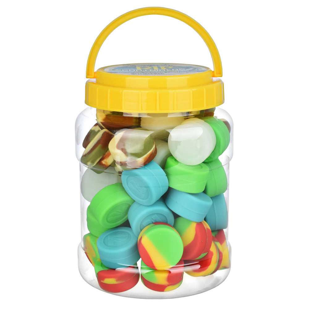 55PC DISP- Pulsar RIP Silicone Container - 38mm / 6mL / Asst