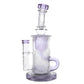 Calibear Sandblasted Klein Recycler Dab Rig with Seed of Life Perc – 8” Glass Rig
