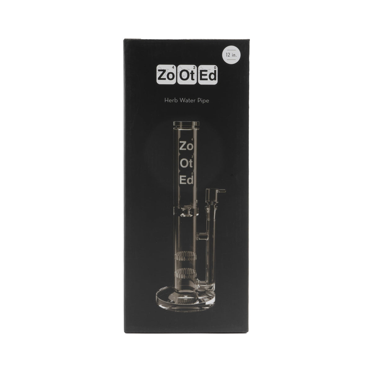 Zooted Glass 12” Water Pipe – Straight Tube